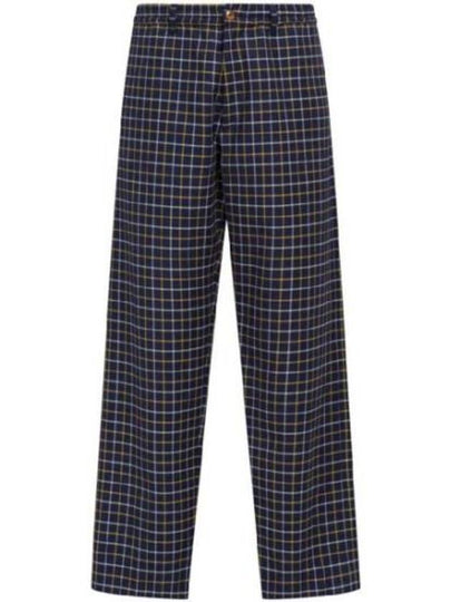 Check Straight Pants Blue Marine - MARNI - BALAAN 2