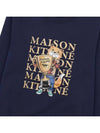 Fox Champion Print Sweatshirt Navy - MAISON KITSUNE - BALAAN 7