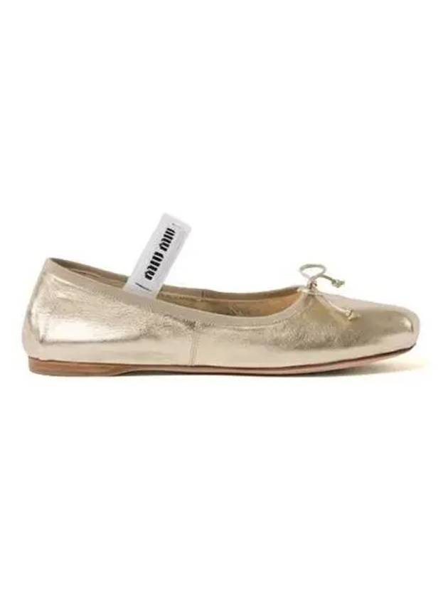 MIU Women Ballerina Flats Shoes Gold 5F794D 3L3Y - MIU MIU - BALAAN 1