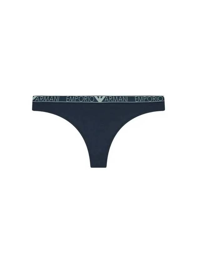 UNDERWEAR Women s Logo Banding Solid Easy Thong Marine - EMPORIO ARMANI - BALAAN 1