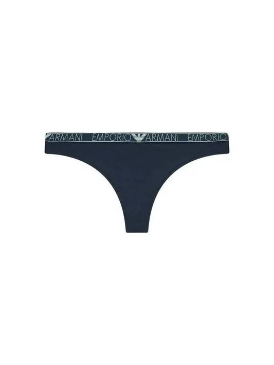 UNDERWEAR Women s Logo Banding Solid Easy Thong Marine - EMPORIO ARMANI - BALAAN 1