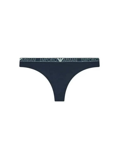 UNDERWEAR Women s Logo Banding Solid Easy Thong Marine - EMPORIO ARMANI - BALAAN 1