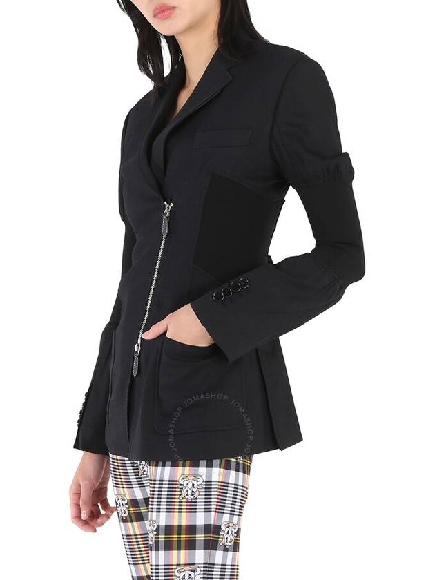 Women's Technical Twill Reconstructed Blazer Jacket Black - BURBERRY - BALAAN 3