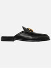 Signature V Logo Leather Bloafers Black - VALENTINO - BALAAN 3