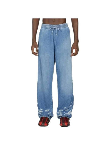 D Martian 0emaf Denim Straight Pants Blue - DIESEL - BALAAN 1