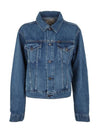 Cropped Denim Jacket Blue - POLO RALPH LAUREN - BALAAN 1