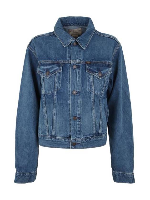 Cropped Denim Jacket Blue - POLO RALPH LAUREN - BALAAN 1