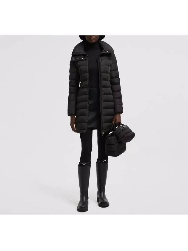 Women's Flammette Long Down Padding Black - MONCLER - BALAAN 5