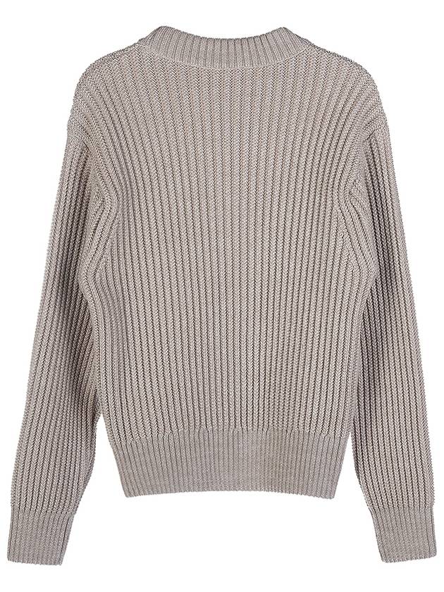 Wool Knit Top Beige - AMI - BALAAN 3