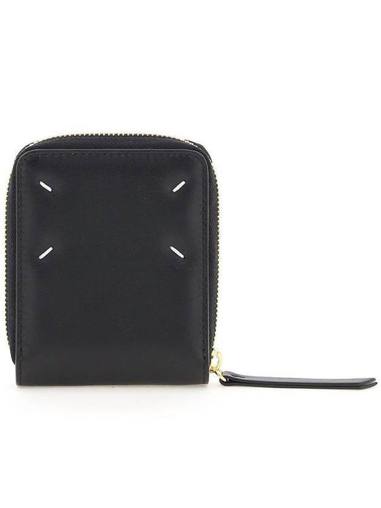 Stitch Zip Around Medium Half Wallet Black - MAISON MARGIELA - BALAAN 1