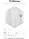 Men's Lens Wappen Crew Neck Knit Top White - CP COMPANY - BALAAN.