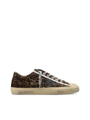 V-Star Leopard Pony Skin Low Top Sneakers Brown - GOLDEN GOOSE - BALAAN 1