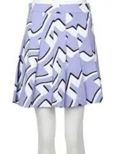 Women's Adina Print Pleat Skirt Purple - J.LINDEBERG - BALAAN 2