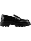 Leather Penny Loafers Black - TOD'S - BALAAN 1