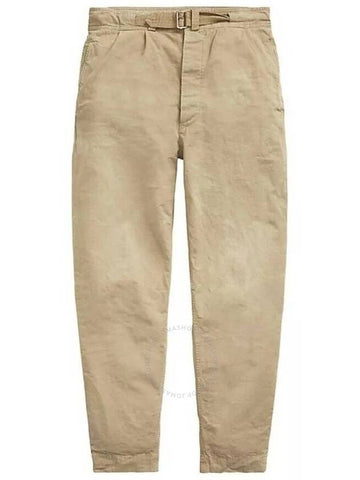 Polo Ralph Lauren Surrey Tan Pleated Canvas Pants, Waist Size 30W - 32L - POLO RALPH LAUREN - BALAAN 1