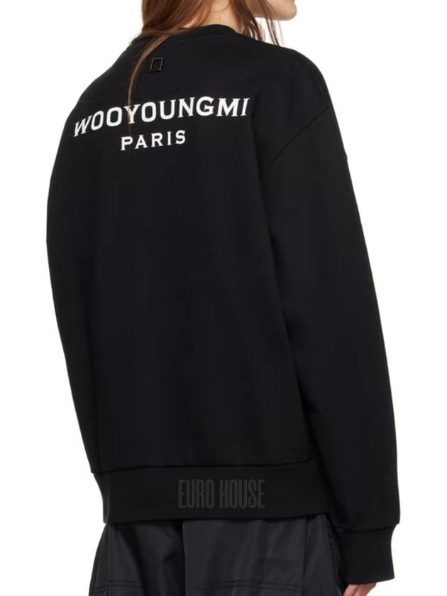 Women's Back Logo Sweatshirt Black - WOOYOUNGMI - BALAAN 2