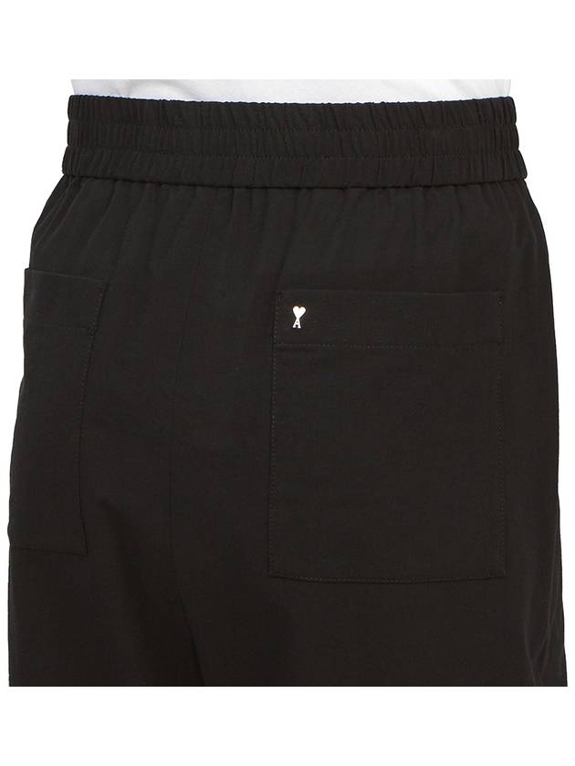 De Coeur Cotton Track Shorts Black - AMI - BALAAN 9