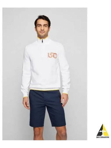 British Open Collection Half Zip Up Knit 50468804 100 - BOSS - BALAAN 1