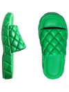 Quilted Leather Slippers Green - BOTTEGA VENETA - BALAAN 2