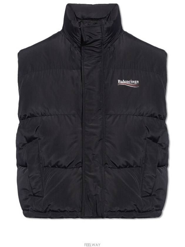 Cocoon Logo Print Padded Vest Black - BALENCIAGA - BALAAN 6