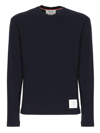 Wool Jersey 4-Bar Long Sleeve T-Shirt Navy - THOM BROWNE - BALAAN 2