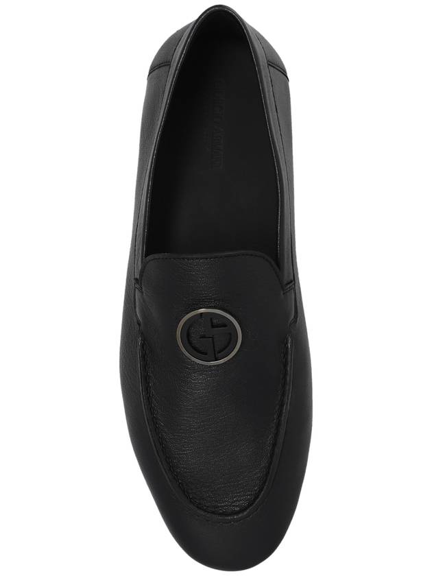 Giorgio Armani Leather Loafers, Men's, Black - GIORGIO ARMANI - BALAAN 6