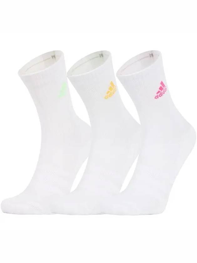 Cushioned Crew Socks 3 Pack White - ADIDAS - BALAAN 3