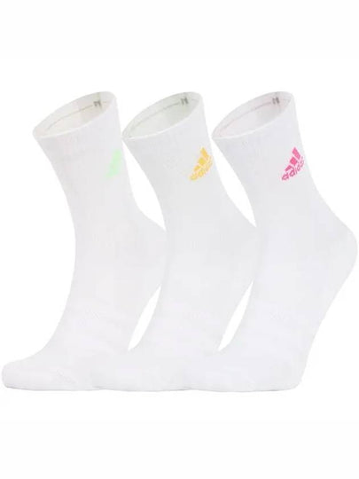 Cushioned Crew Socks 3 Pack White - ADIDAS - BALAAN 2