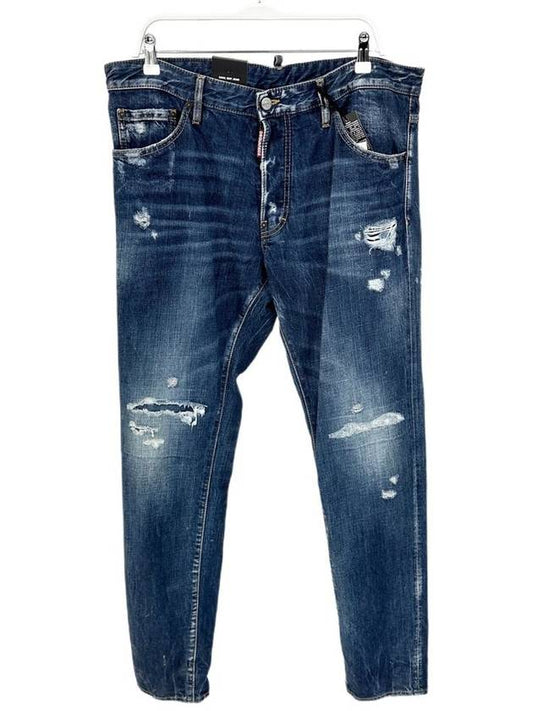 Men's Logo Patch Washing Cool Guy Jeans Blue - DSQUARED2 - BALAAN 2