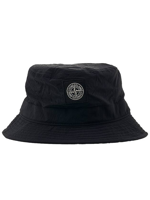 Logo Nylon Bucket Hat Black - STONE ISLAND - BALAAN 3