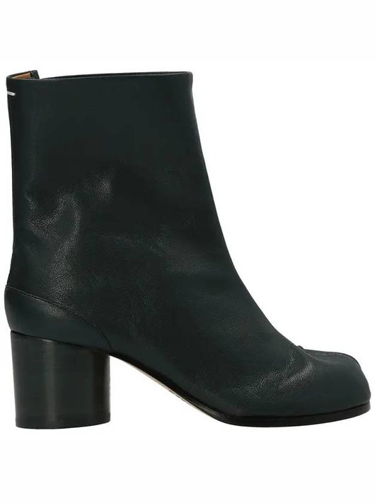 Leather Tabi Ankle Middle Boots Green - MAISON MARGIELA - BALAAN 1