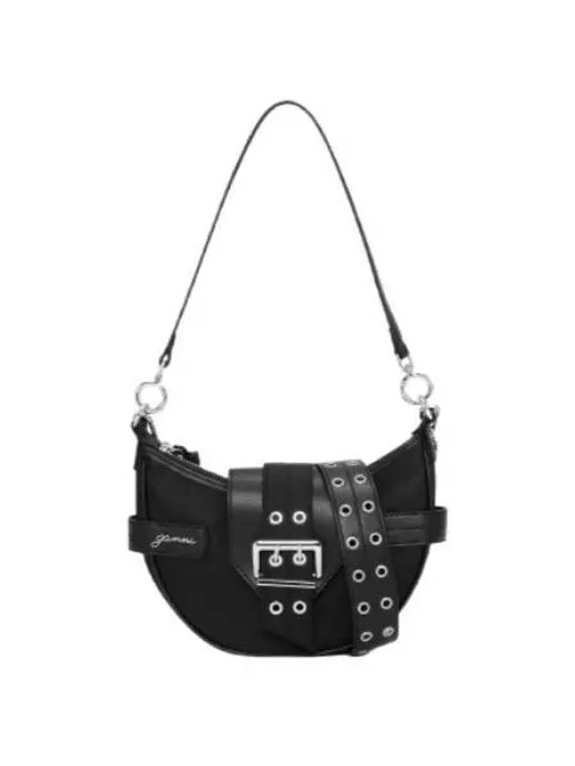 Bucky Small Nylon Cross Bag Black - GANNI - BALAAN 2