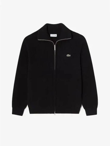 Men s rib tissue full zip up spring and fall cardigan AH055E 54N 031 Domestic product GQ2N24091217543 - LACOSTE - BALAAN 1