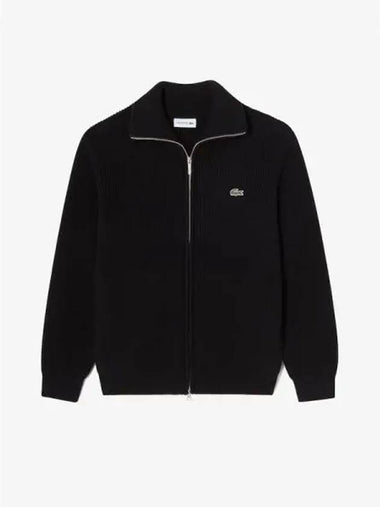 Men s rib tissue full zip up spring and fall cardigan AH055E 54N 031 Domestic product GQ2N24091217543 - LACOSTE - BALAAN 1