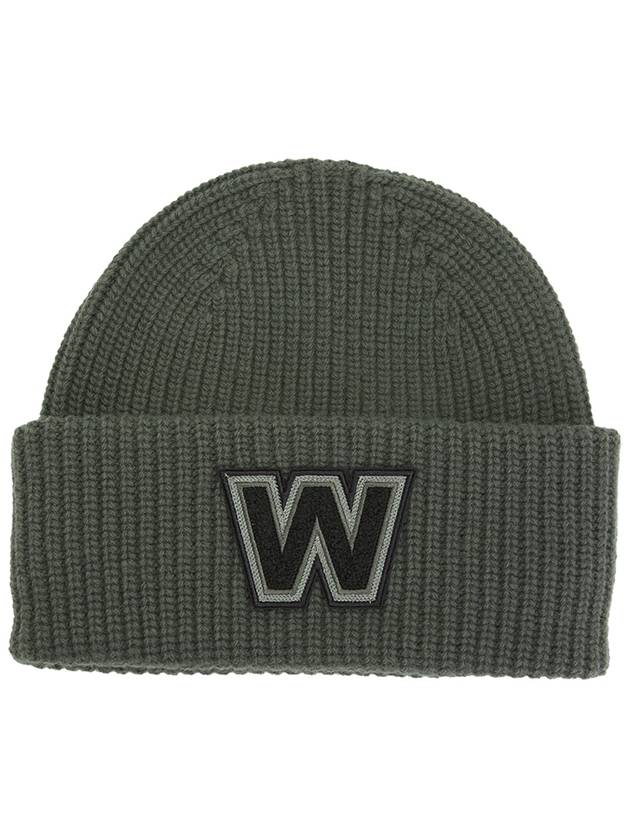 Alben Logo Virgin Wool Beanie Green - MAX MARA - BALAAN 1