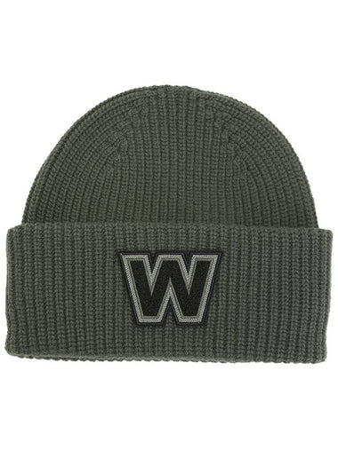 Alben Logo Virgin Wool Beanie Green - MAX MARA - BALAAN 1