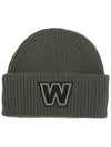 Alben Logo Virgin Wool Beanie Green - MAX MARA - BALAAN 2