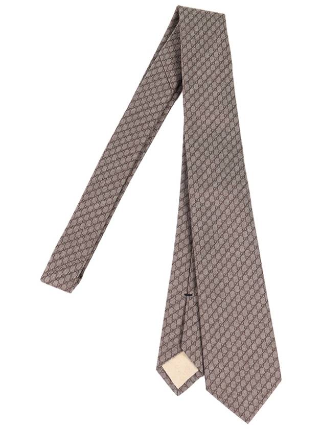 Interlocking G Silk Wool Tie Camel Brown - GUCCI - BALAAN 3