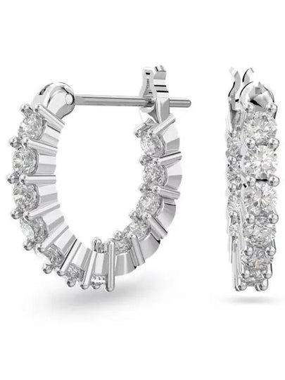 Matrix Vitore Hoop Earrings Silver - SWAROVSKI - BALAAN 2