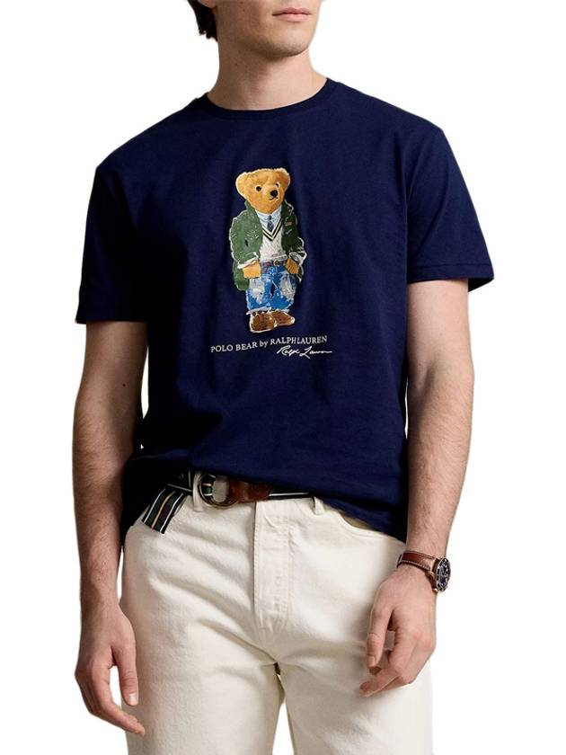 Polo Bear Print Short Sleeve T-Shirt Navy - POLO RALPH LAUREN - BALAAN 2