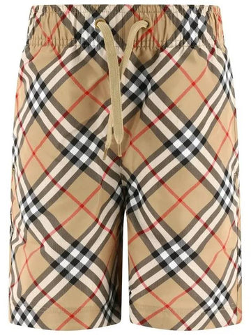 Kids Women s Check Swim Short Pants 8078256 - BURBERRY - BALAAN 1