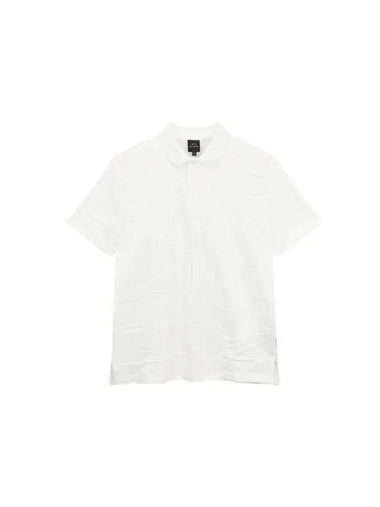 Men s Logo Jacquard Pattern Polo Shirt Off White - ARMANI EXCHANGE - BALAAN 1