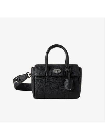 Bayswater Mini Heavy Grain Shoulder Bag Black - MULBERRY - BALAAN 2