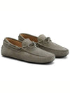 Men's Gommino Suede Driving Shoes Grey - TOD'S - BALAAN 3