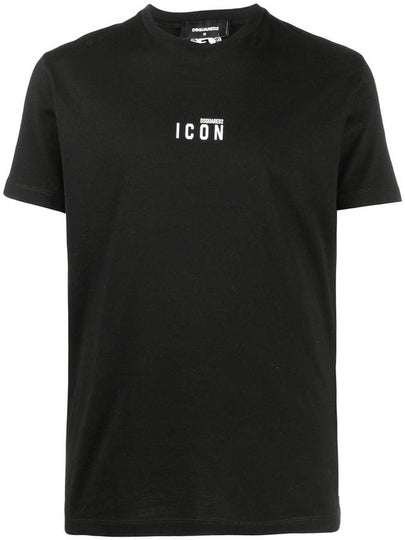 Men's Mini Icon Logo Short Sleeve T-Shirt Black - DSQUARED2 - BALAAN 2