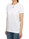 Embroided ORB Peru Short Sleeve T-Shirt White - VIVIENNE WESTWOOD - BALAAN 5