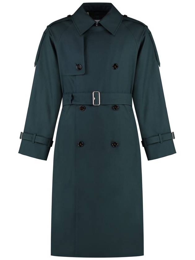 Double Breasted Long Cotton Blend Trench Coat Anchor - BURBERRY - BALAAN 2