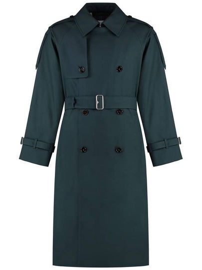 Double Breasted Long Cotton Blend Trench Coat Anchor - BURBERRY - BALAAN 2