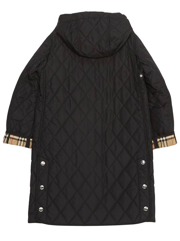 Women's Diamond Quilted Hoodie Single Coat Black - BURBERRY - BALAAN 3