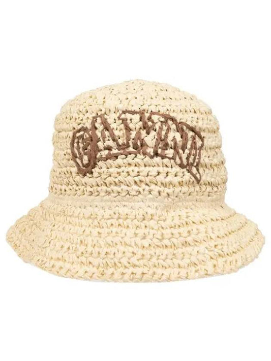 Summer Straw Bucket Hat Almond Milk - GANNI - BALAAN 2
